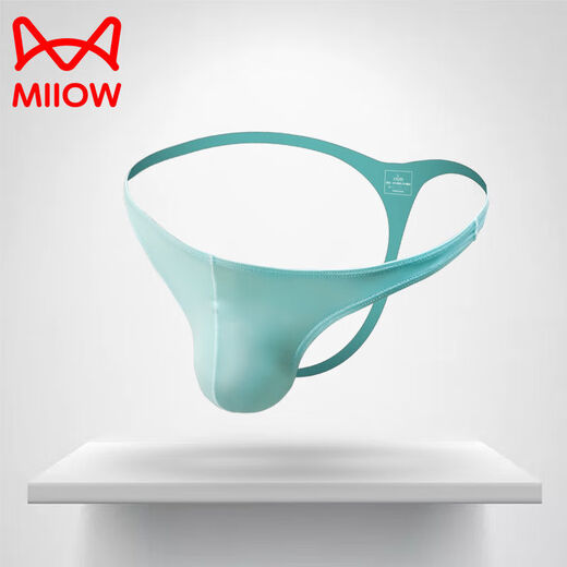 Banfishi Men's Underwear Ice Silk Briefs Thong Low Waist Elastic Tight Sexy Cool Breathable Sports Black + White + Gray 3 Pairs L