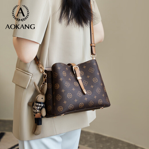 Aokang Bag Damenbag 2025 Trendy Griff Umhängetasche Druck großer Kapazität Tasche Mutter Tasche Geburtstagsgeschenke für Frau