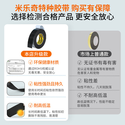 High-density eva sponge strip single-sided self-adhesive sealing strip door seam sealing strip shock-absorbing pad anti-collision anti-slip caulking anti-shock buffer pad fire-retardant patch foam foam board rubber pad black sponge tape conventional / flame retardant 50 mm wide * 5 meters long * 1 mm thick