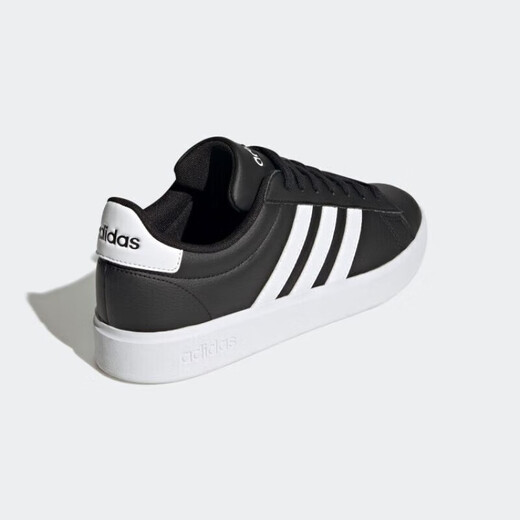 阿迪达斯（adidas）休闲鞋男鞋女鞋夏季新款运动鞋GRAND COURT 2.0时尚百搭低帮板鞋 GW9196黑色 36 (220mm)