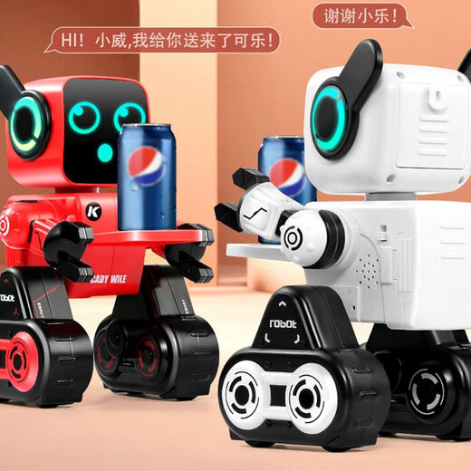 小米有品遥控机器人玩具智能对话会说话会跳舞语音儿童智能机器人生日礼物 科迪威乐(粉色)对话版+手机APP 爽玩[两组充电电池]+彩盒