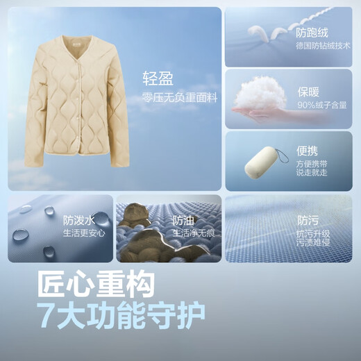 Bosideng 25 Years Down Jacket Women's Autumn and Winter 90 Fleece Thin V-neck Slim Short Casual Gift Jacket