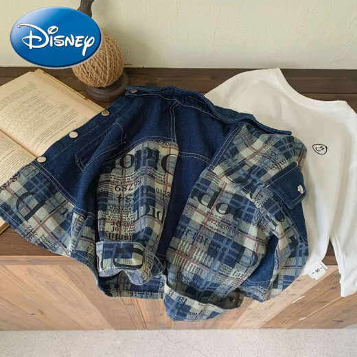 Veste de garçons Disney Spring and Automn Style 2025 Nouveau style Children's Boys's Automn Denim Veste pour enfants Vesailles Baby Boy Boy Automne Spring and Automne Plaid Denim Jacket 80
