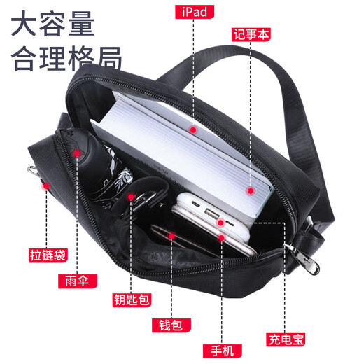 Septwolves shoulder bag men's bag crossbody bag men's canvas small backpack new fashionable casual men's bag mini small [can hold 6.5-inch mobile phone]