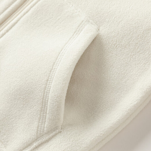 DAVE&BELLA polar fleece children's jacket casual boys' tops fashionable baby clothes girls outerwear autumn and winter new children's clothing off-white DB4237540-D 120 cm (recommended height 110-120cm)