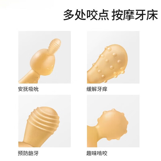 Ozan Ankosu is suitable for rabbit teethers, baby teething sticks, silicone toy chews for babies in the early teething period, and nano silver - radish rabbit teether storage box + anti-drop chain