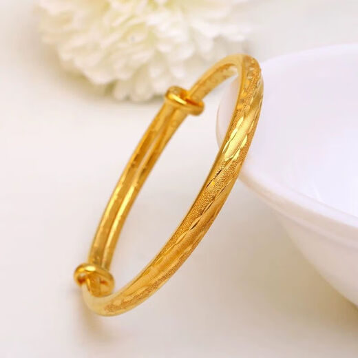 Authentic Fengxiang real gold 18K bracelet for women Hong Kong gold 18K baby's breath bracelet Valentine's Day gift for wife and mother 38g baby's breath bracelet (gives ring)