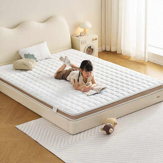 Quanyou Home Children's Mattress Coconut Brown Spine Protector Hard Thin 1.2m Single Mattress Children's Eco-friendly Mattress Student Dormitory Coconut Cotton 1.5*1.9m Mattress | Thickness 8cm