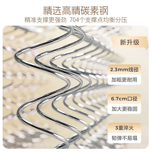 甜禧希尔顿床垫1.8*2米静音弹簧床垫椰棕床垫乳胶床垫席梦思床垫子 经典羊驼绒面料【椰棕舒享22CM】 1350mm*2000mm