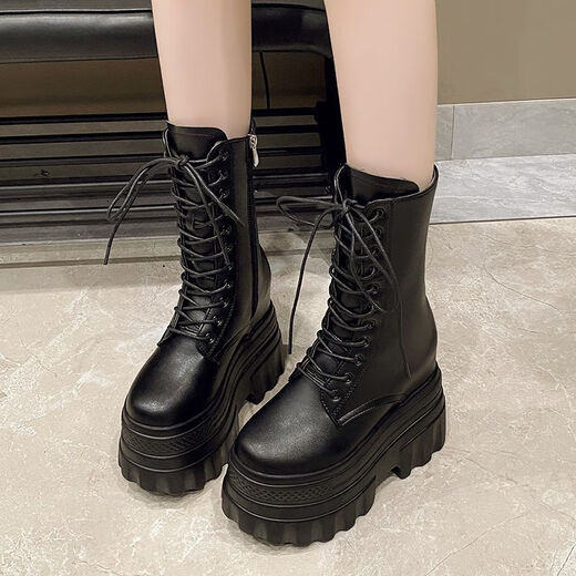 
Heightening shoes 20cm cos special 20cm heightening shoes COS15cm heightening shoes universal mid-tube boots concert wedding black 37