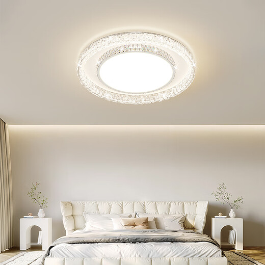 Nuodu [Instalación del paquete] Lámpara de techo de la lámpara Zhongshan Luz de la sala de estar Luz principal de la luz del dormitorio Luz de la casa entera Protección inteligente [Spectrum Full Spectrum] AY9230 Bedroom Square [Versión de transformación de luz de tres colores] Sin control remoto