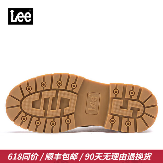 Lee男鞋靴子夏季新款情侣款马丁靴户外工装鞋机车风防滑休闲大黄靴男 黄色L241UE707【情侣款-男】 40 【偏大/请拍小一码】