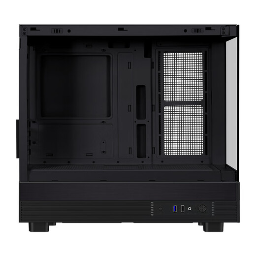 SAMA Xiaojinghong black MATX sea view gaming computer case 270 panoramic/double-sided glass/support 360 water cooling/9 fan positions/410mm long graphics card/U2+U3
