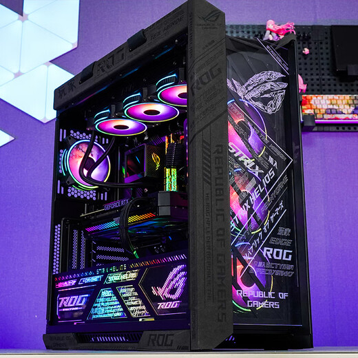 ASUS ROG family bucket host R7 9800X3D/9950X3D/5070TI/5080/5090 high-end game designer modeling rendering DIY assembly computer desktop R7 9800X3D丨RTX5080丨Specifications five