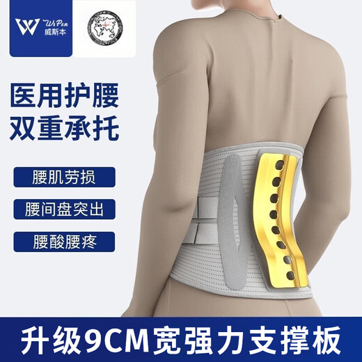 WSpen Cinturón de cinturón alemán y hernia de disco lumbar Calidez y calor Cepa muscular lumbar Soporte de cintura Artefacto Cinturón de dolor Cinturón cintura Arnés de cintura Hombres y mujeres Estilo de apoyo fuerte L Tamaño de la cintura Circune de 2 pies 4-2 pies 8