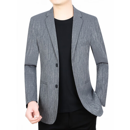 Lilang Suit Men's 2025 New Spring and Autumn Slim Casual Small Suit Thin Jacket Single Top Black Spring Style Thin and Moderately Thick M 170