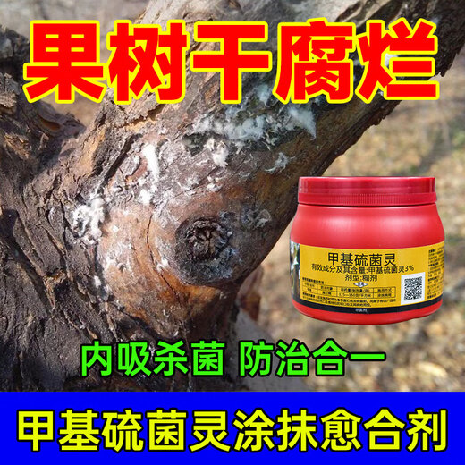 Thiophanate-methyl healing ointment, sterilizing wound healing lubricant, apple tree rot pesticide, non-membrane paste, 500gX1 bottle, free brush with purchase
