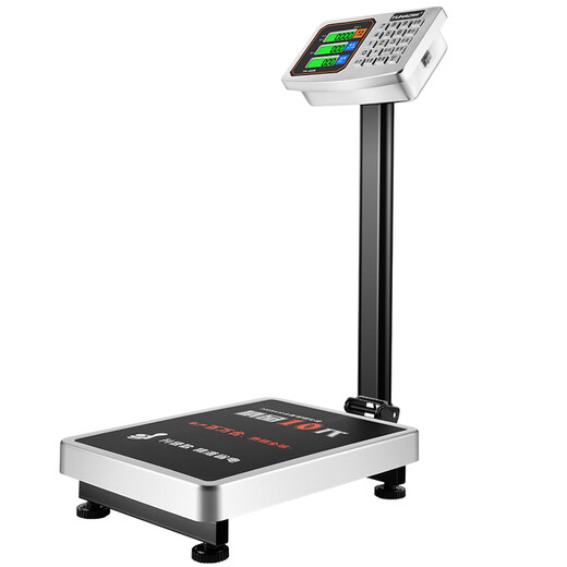 He Jiagong 150kg electronic scale platform scale 300kg commercial household 100kg high-precision market weighing small electronic scale 100kg black letter 31x41cm stainless steel countertop