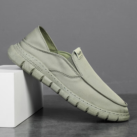 Studenten Leinwandschuhe Herren 2025 Sommer neuer Stil Altes Peking -Stoffschuhe Herren trendige Schuhe Leinwand Schuhe Männer Lazy Pedal YS901 Black 39