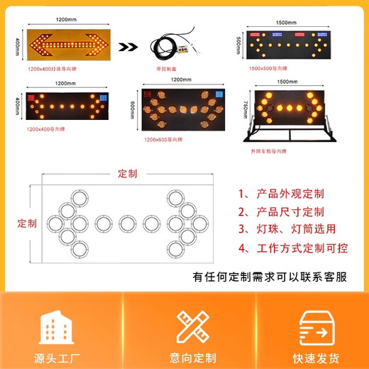 车载箭头导向警示牌led电子显示屏爆闪高速施工养护作业灯工程车 电子屏13575CM可手机改字