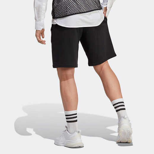 Adidas shorts men's pants summer new style cropped pants running fitness pants training comfortable breathable casual pants sweatpants IC9756/black 2XL