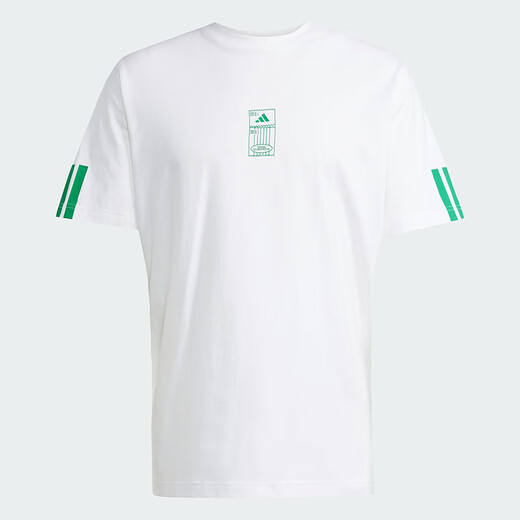 Adidas kurzärärmiges T-Shirt Herren Sommer New Neo Sportswear Strickbares runder Hals halbärmelig Top HC9717 reines Baumwoll JM6473 Weiß L.