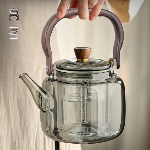 Gaoming glass tea kettle, high temperature resistant household large-capacity lifting kettle, electric ceramic stove, special tea water separation and thickening kettle, Moyan kettle 1000ml