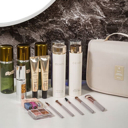 Zimir travel hook toiletry bag waterproof large capacity dry and wet separation storage bag portable business trip dormitory cosmetic bag off-white multi-layer storage