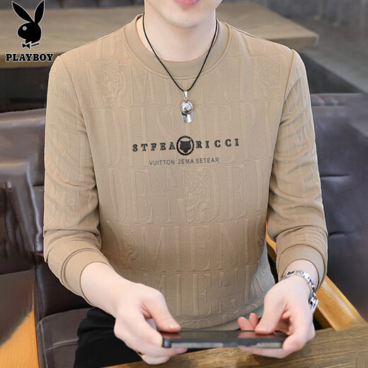 Playboy (PLAYBOY) sweatshirt men's jacket men's long-sleeved T-shirt men's autumn and winter tops trendy sports casual round neck bottoming shirt