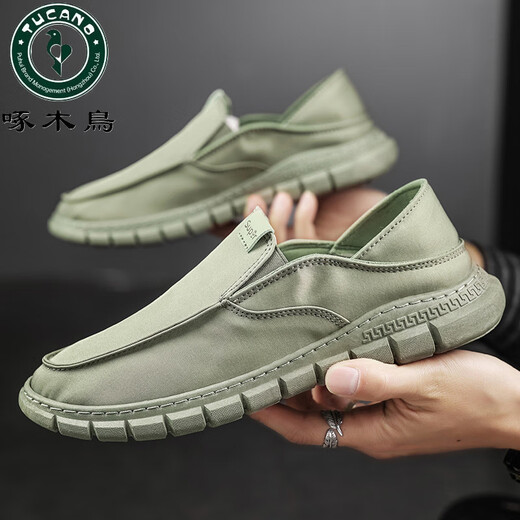 Zapatos de tela de pájaros carpinteros zapatos de lienzo de lienzo de verano para hombres.