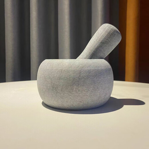 Diaohuang garlic mortar, old-fashioned stone garlic hammer, household stone mortar, garlic mortar, medicine pounder, bluestone garlic masher, garlic pounder, garlic press, small stone mortar (stone bowl + stone hammer set) ready for delivery
