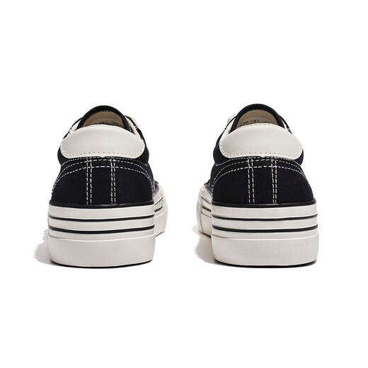 Frauenschuhe für Frauen im Sommer Neue Dickdick-Canvas-Schuhe für Frauen vielseitige Freizeitbrettschuhe für Männer und Studenten Paar Sportschuhe für Frauen schwarze Leinwand (Flaggschiff) 37 (Frauenmodell)