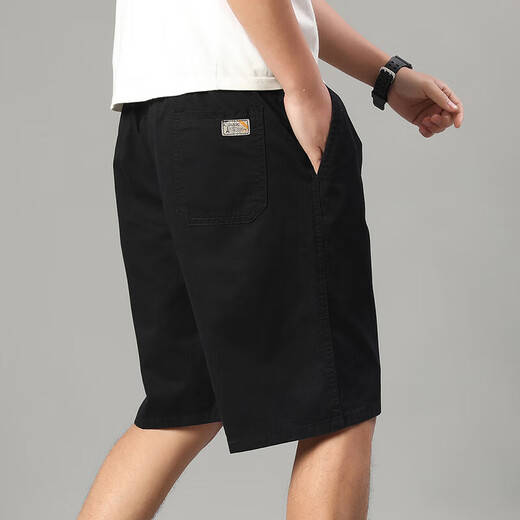Sommer reines Baumwollhosen, die man losen Plus-Size-Casos-Shorts mittleren Alters mittleren Alters und jungen Menschen in der Plus-Size-Plus-Größe [zweiteiler] 688 Armee Green + 688 Black 4xl [170-190jin [Jin entspricht ca. 0,5 kg]]]