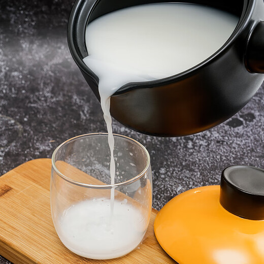 YueCui PLEASED COOKING ceramic small casserole milk pot wide mouth instant noodle pot uncoated baby food supplement pot small stew pot 3-year-old burnt and replaced black pot with orange lid 1.2L