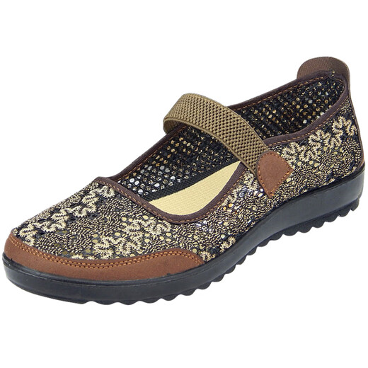Qindu vieux beijing tissu chaussures de femmes chaussures de mère femme d'été
