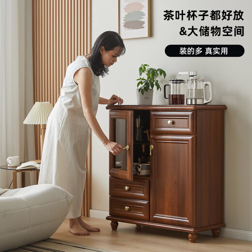 BEYZK家用茶吧机柜子一体柜客厅新中式实木高端餐边柜全自动智能饮水机 CZZ9902   5键控制-遥控-高光灰 冰热