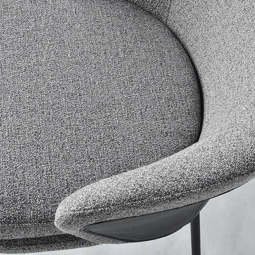 
Sanqihu light luxury dining chair postmodern minimalist home desk chair Nordic Italian Anji chair model room backrest armchair veneer 208822+F14701