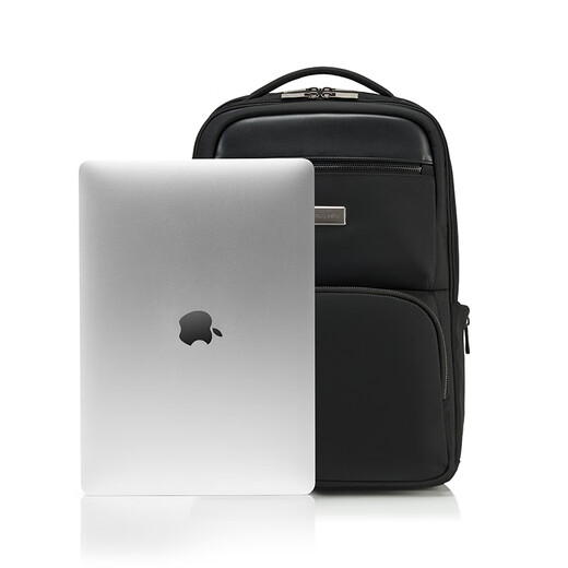 新秀丽（Samsonite）男士双肩包通勤出差商务高端背包16英寸电脑包大容量旅行书包 NU4 黑色 16英寸