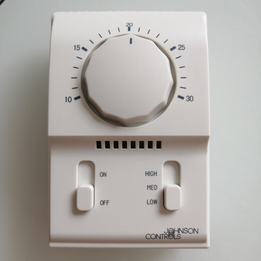 Johnson thermostat T2000EAC0C0 single cooling mechanical controller central air conditioning three-speed panel switch Jiang white single cooling