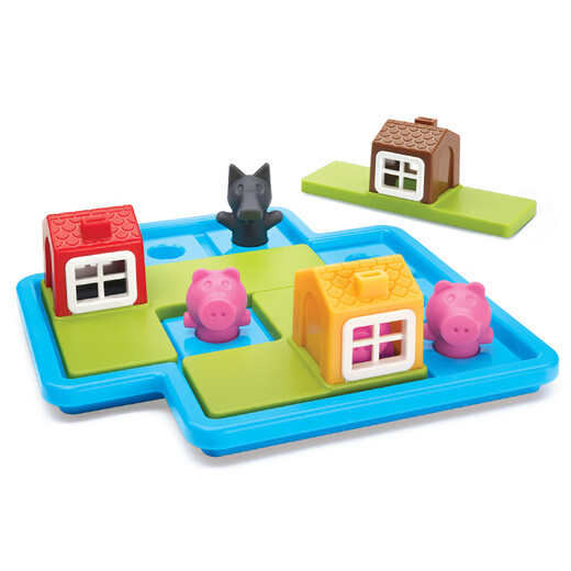 Smart Games Three Little Pigs Children's Educational Toys Early Education Board Game Gift Fairy Tale Picture Book Boy Birthday Gift 3-6 Years Old