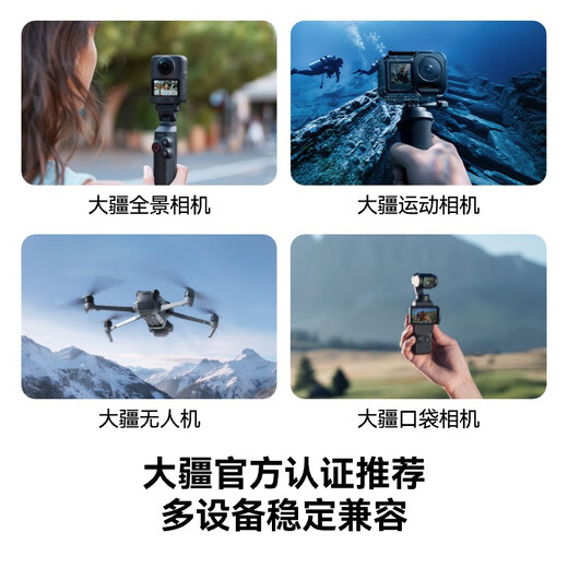 雷克沙（Lexar）1TB TF(MicroSD)存储卡 V30 4K 读205MB/s 无人机运动相机Pocket3官方推荐内存卡(SILVER PLUS)