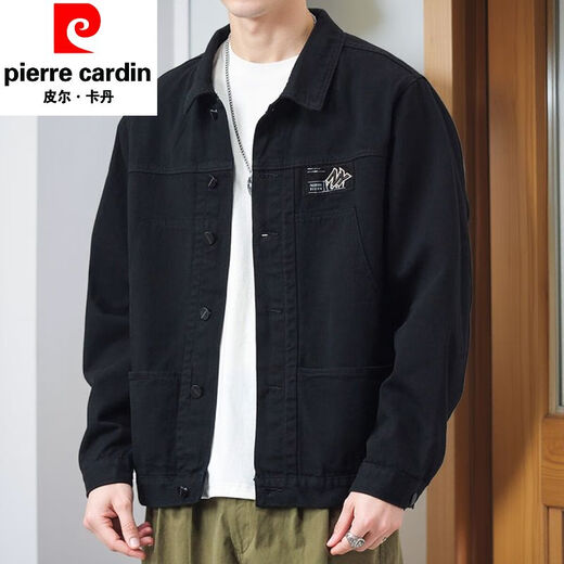 Pierre Cardin Jacket Herren Frühling und Herbst 2025 Neues Hemd Revers Herbst Herren Work Jacke Frühherbst-Jacke Top [Upgrade-Version] K12806 Gray 2XL [Empfohlen 140-160jin [Jin Equals 0,5 kg]]