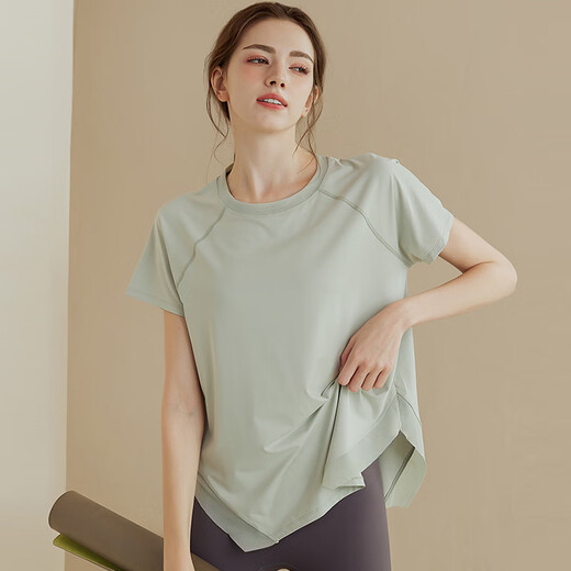 XUEXIMAN (XUEXIMAN) yoga clothing top women's sports loose short-sleeved T-shirt running quick-drying breathable professional yoga fitness Pilates