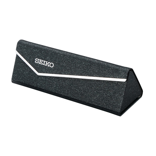 精工（SEIKO）眼镜盒 便携翻盖式抗摔抗压原装收纳盒*1（镜盒+镜布） 黑色