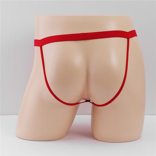 Men's Sexy Special Underwear Sheer Transparent Men's Double Butt Underwear Raise Buttocks and Reveal Buttocks and Sexy T-string Underwear for Men Purple One Size