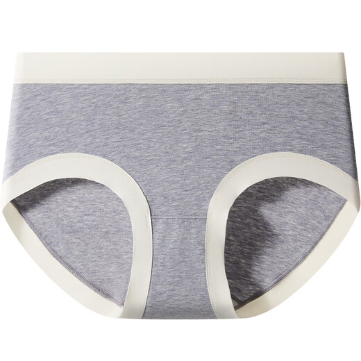Yu Zhaolin Sous-vêtements féminins Mid-Waist respirant sweet sweet sweet arbore confortable Triangle Women's Underwear DS1396 (Mist Blue + Abricot Skin + Taro Purple 3 M