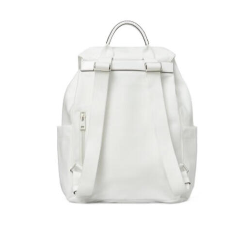 Tory burch multifunktionaler Stoff Frauen Rucksack großer Kapazitäts -Draw -String -Design Pendeln Freizeit -Reise Trend weiße Einzelgröße