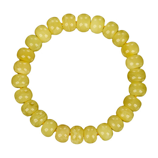 OUCERNY beeswax bracelet, one thing, one certificate, one picture, unique product, natural amber old-shaped barrel beads, non-optimized chicken fat yellow bracelet, natural and unique product, one thing, one certificate, 14.99g 10mm+