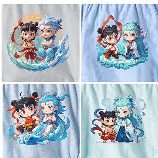 Nezha Superman Boys' Briefs Children's Class A Pure Cotton Pants Breathable Antibacterial Printed Children's Underwear for Medium and Large Children 414# Nezha 5 Pack 76 75 Code