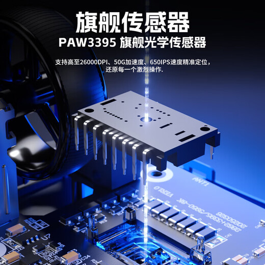 Wolf Spider (AULA) SC900 Souris sans fil Jeu E-Sports Connexion à trois modes 2,4 G/Bluetooth/filaire PAW3395 Rechargeable Portable Léger Ergonomique Bureau Ordinateur portable Pro-Noir PAW3395 Batterie remplaçable